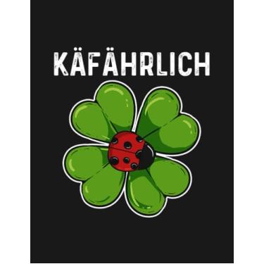 Imagem de Ladybug Shamrock Hipster Cloverleaf Lucky Ireland Notebook: 8.5x11 inches 100 Pages Lined College Ruled Paper Journal Diary Planner