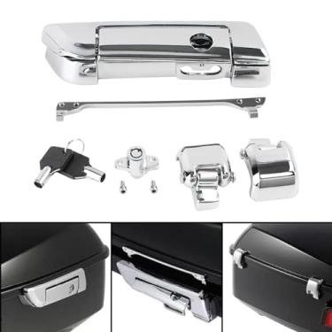 Imagem de FTKDMT Kit de trava de dobradiça de porta-malas com chaves para Harley Touring Road King Road Glide Street Glide Ultra Classic 2014-2024