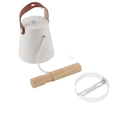 Imagem de Lâmpada de Parede Moderna de de Madeira para Quarto, E27 Compatível Com Luz Incandescente e LED, Suporte de Montagem Incluído Adequado para Cabeceira, Sala de Estar, (Branco)
