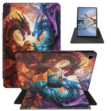 Imagem de HEAKIERG Capa para Samsung Galaxy Tab A9+/A9 Plus 27.9 cm 2023 (SM-X210/X216/X218) com rotação de 360 graus, capa plana inteligente de couro PU com função despertar/hibernar automática para Galaxy Tab