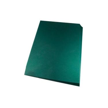 Imagem de Capa para encadernação Ofício Verde PP Couro 0,30mm 100un - Lassane