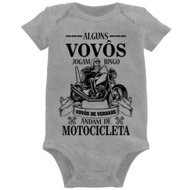 Imagem de Body Bebê Alguns vovôs jogam bingo, vovôs de verdade andam de motocicl
