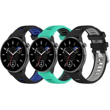 Imagem de QIEMUTER Pacote com 3 pulseiras compatíveis com Amazfit Bip 3/Bip 3 Pro/Bip U Pro/Bip/Bip Lite/Bip S/Bip U, pulseira esportiva de silicone macio de liberação rápida de 20 mm para Amazfit GTR Mini/GTS