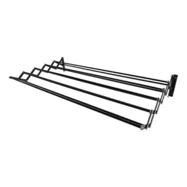 Imagem de Varal Sanfonado Reforçado 120 Cm Alumínio Roupa De Cama(PRETO)