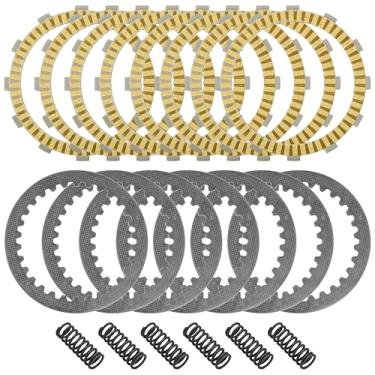 Imagem de Caltric Kit de placas e molas de aço de fricção de embreagem compatível com Honda VTX1800 2002 2003 2004 2005 2006 2007 2008