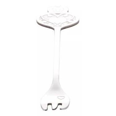 Imagem de Conjunto 4 Garfinhos de Sobremesa Aço Inox Key Prata - Wolff