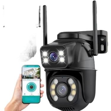 Imagem de Câmera De Segurança Wi-fi Smart Camera Dupla 2 Lentes Preto 2 em 1