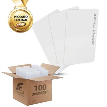 Imagem de Kit 100 Cartões Proximidade Rfid 125khz Cx-7401 Leitor Catraca - PPA