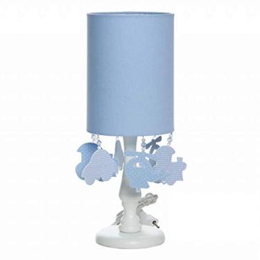 Imagem de Abajur Cúpula Tubular Meios de Transporte, Quarto Bebê Infantil Menino, Potinho de Mel, Az