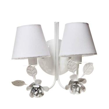 Imagem de Arandela 2 Lâmpadas Flores Grandes, Quarto Bebê Infantil Menina Menino, Potinho de Mel, Bra