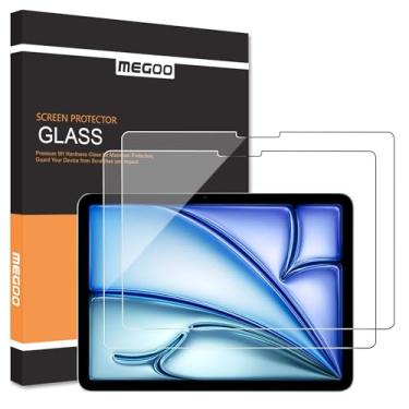Imagem de Megoo 2 Pack Protetor de Tela para iPad Air 11 Polegadas M2-M3 2024-2025, Compatível com Apple Pencil & Face ID, Vidro Temperado com Ajuste Preciso, Resistente a Arranhões, Clareza HD