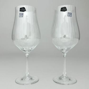 Imagem de Jogo 2 Taças Água Drink Tulipa Optic Cristal Bohemia 550ml
