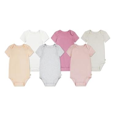 Imagem de HUGGIES Body básico unissex para bebês, pacote com 6, lótus/rosa, 24 Meses