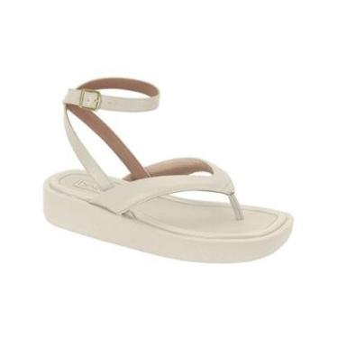 Imagem de Sandalia Flatform Com Amarração Beira Rio Bege-Feminino