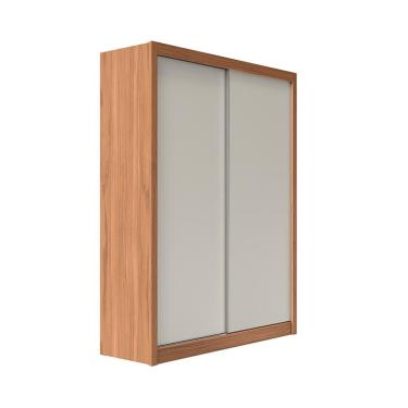 Imagem de Guarda-Roupa Solteiro Montclair Flex 2 pt 4 gv Off White e Canela