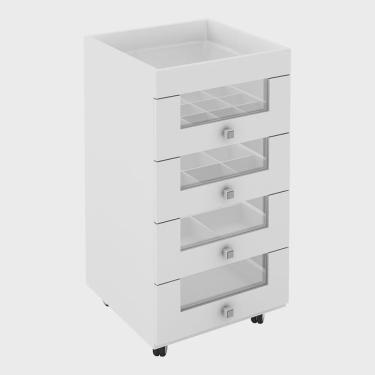 Imagem de Gaveteiro Carrinho de Maquiagem PE2009 mdp Branco G69 - Gran Belo