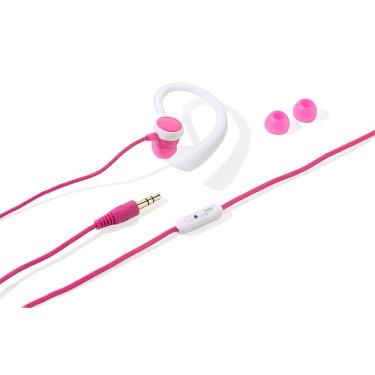 Imagem de Fone de ouvido esportivo com plugs isolantes de ruído em gel e controle de volume