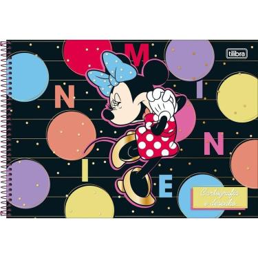 Imagem de Caderno De Cartografia E Desenho Espiral Capa Dura Minnie 80 Folhas Tilibra Preto