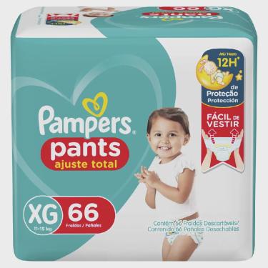 Imagem de Fralda pampers pants bag ajuste total xg com 66 unidades