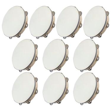 Imagem de Kit 15 Pandeiros Redondo de Madeira 10" Pele Natural New York