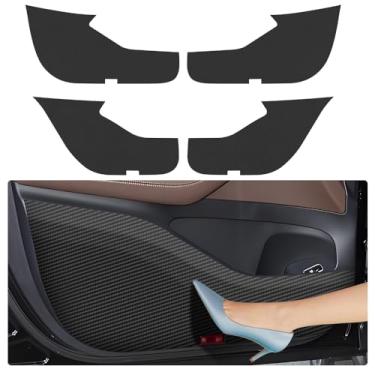 Imagem de Almofada antichoque para porta de carro para Mercedes Benz GLE 2020 2021 2022 2023 2024 2025, GLS 2020-2025 Acessórios adesivo de couro estilo fibra de carbono protetor de soleira de porta capa