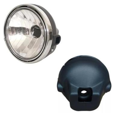 Imagem de Farol Optico Completo para Moto Ybr 125 Factor K/E/ED 09/16 - Aro Crom