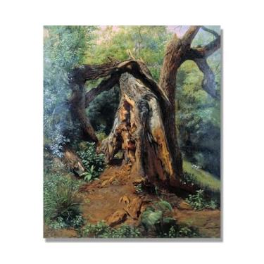 Imagem de Lev Lagorio Prints. Pintura de arte de parede de paisagem marítima. Pôster de reprodução de impressões em tela de paisagem para decoração de casa. (árvore antiga). 60 x 72 cm - 23,6 x 28,3 pol sem