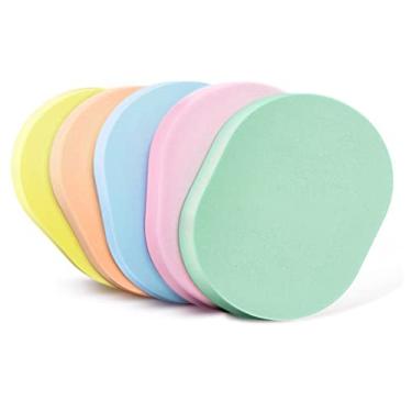 Imagem de AKOAK Esponja De Limpeza Facial Colorida Com 4 Peças, Pó Macia E Úmida, Reutilizável Para Diária Esfoliação Suave, Removedor Maquiagem, Sabonete Facial, Maquiagem Pele Morta