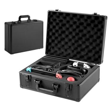 Imagem de GH Estojo De Transporte Grande E Rígido Com Trava Compatível Com Nintendo Switch/Switch Oled, Mala De Viagem Para Console Switch, Dock, Controle Joy-Con, Suporte De Carregamento, Controle Pro E Out
