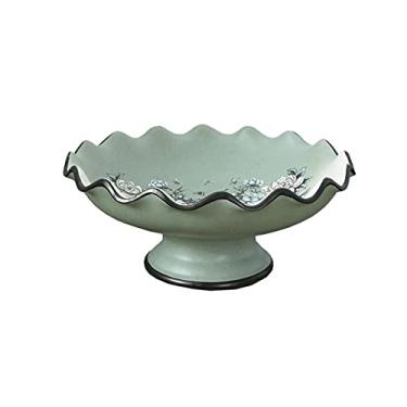 Imagem de GeRRiT Bandejas de cerâmica para fruteiras, suportes de bolo para sala de estar, decoração de mesa de café, travessas de frutas criativas, 3113 cm/12,2 × 5,1 polegadas