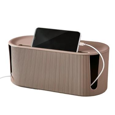 Imagem de Caixa organizadora de cabos Power Stripe Tidy Box 8 plugues caixa organizadora de cabos de plástico organizador de cabos com tampa para mesa TV computador hub USB 31 x 13,5 x 12,5 cm