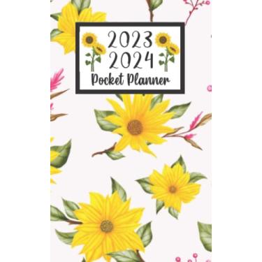 Imagem de 2023 2024 pocket planner For Purse Sunflower Lovers: 2 year Pocket Calendar January 2023 to December 2024 | 24 Months Monthly Planner & Organizer For ... Holidays | Sunflower Floral Pattern cover