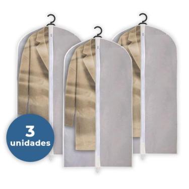 Imagem de 3 Capas Protetora Para Terno Alta Qualidade Mais Vendido Anti Mofo Tnt