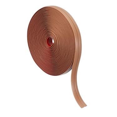 Imagem de PATIKIL Protetor de canto de parede 2 cm x 20 pés, protetor de borda de canto de parede autoadesivo flexível acabamento de moldagem de canto interno e externo para bancada de teto, marrom