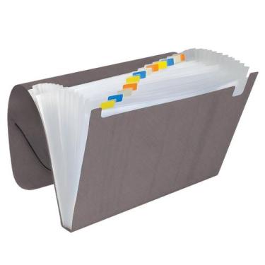 Imagem de Pasta Sanfonada 12 Divisórias Tamanho A4 Ofício 330x235mm - oem, FUMÊ