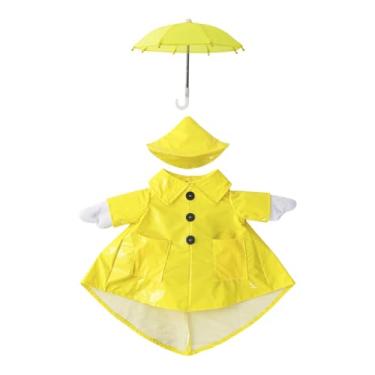 Imagem de Ioensy Fantasia de ganso com capa de chuva e chapéu guarda-chuva, adequada para estátua de 23" de altura, fantasia fofa de ganso para, decoração