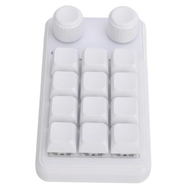 Imagem de Teclado Pequeno de 12 Teclas Com Botões Duplos RGB Light Blue Switch Teclado Macro Programável Mecânico para Jogos de Escritório