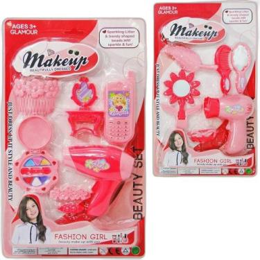 Imagem de Kit Beleza Infantil Secado + Espelho Acessorio Makeup 6 Peca - 20 Come