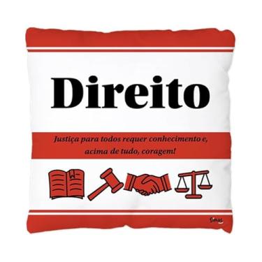 Imagem de Almofada Quadrada Decorativa com Tema Profissão de Direito para Advogados e Estudantes de Direito