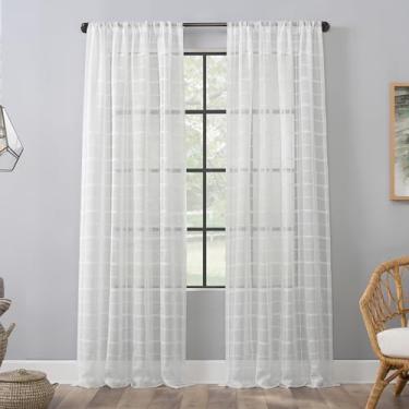 Imagem de Clean Window Windowpane Painel de cortina transparente antipoeira e antipoeira para animais de estimação, 127 cm x 213 cm, branco