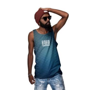 Imagem de Camiseta Regata Degradê Azul Di Nuevo Geometria, Azul, M