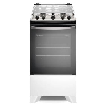 Imagem de Fogão 4 Bocas De Piso Electrolux Branco Efficient Com Mesa Inox Perfectcook E Vaporbake Branco Bivolt