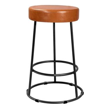 Imagem de Banqueta Roma 70cm Couríssimo Amarula - Salaone Amarula