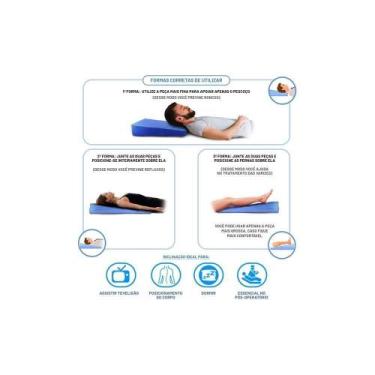 Imagem de Travesseiro Hospitalar Anti Refluxo Ronco Dores Circulacao - Sankofort