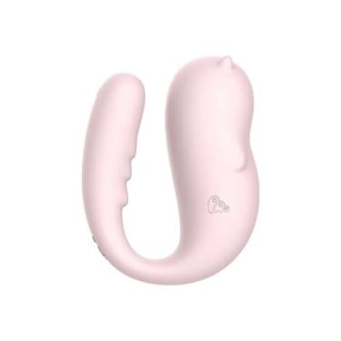 Imagem de Cápsula Dupla Estimulação Brinquedo Erótico Vibrador Portátil com App Recarregável à Prova D’água