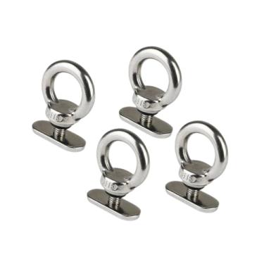 Imagem de menolana 4 peças de suporte para trilho de caiaque, ilhós para amarração de canoa, acessório portátil prático para reparo, substitui diretamente o aço, 316 aço Inoxidável