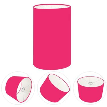 Imagem de Cúpula Abajur Cilíndrica Cp-8002 Ø13x30cm Rosa Pink