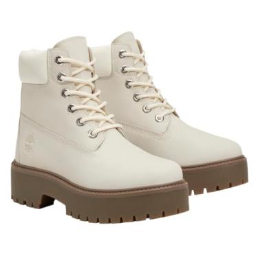 Imagem de Timberland Bota feminina Stone Street 15 cm com cadarço à prova d'água, Nobuck natural, 8.5 Wide