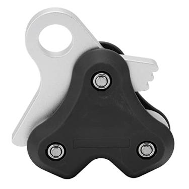 Imagem de Grcfumo Acessórios de mergulho com polia de liga de alumínio, retator de corda de metal de alta durez (Preto)