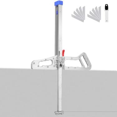 Imagem de Ferramenta de corte para drywall, cortadores de placa, cortador de drywall dobrável, ferramenta de corte manual portátil para trabalhar madeira, serve para placa de gesso, 17 polias, com 10 peças de